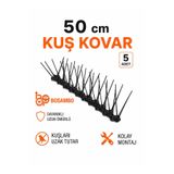 BOSAMBO PLASTİK ŞERİT KORUYUCU 5 ADET SİYAH KUŞKONNMAZ
