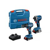 Bosch 06019N2024 GDR 18V-215 + GSB 185-Lİ Torklu Vidalama ve Darbeli Matkap Seti
