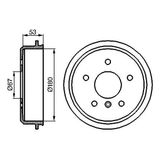Bosch 0986477096 - Fren Kampanası Mercedes A-Class W168 97 04 - Siyah