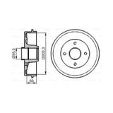 Bosch 0986477121 Arka Fren Kampanası Laguna I 1.6 1.8 1.9 2.1 7700820816