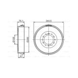 Bosch 0986477297 Arka Fren Kampanası Toyota Hiıux 2.5 3.0 4x4 2005- 295x6 424310k120
