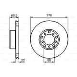 Bosch 0986478061 Mercedes W126 Renault 107 Renault 107 1264210012 Ön Fren Diski