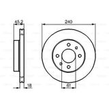 Bosch 0986478533 240 18-16 mm Hava Kanallı 4020660Y01 Ön Fren Diski