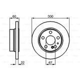 Bosch 0986478566 300 22-19.4 mm Hava Kanallı Kaplamalı Yüksek Karbon Alaşımlı Ön Fren Diski