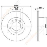 Bosch 0986478970 Oto Arka Fren Diski