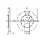 Bosch 0986479544 Insignia Opel Havalı 17 inç Ön Fren Diski