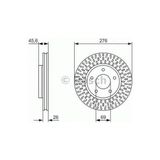 Bosch 0986479783 Lancer 08 Dodge Caliber 06 276x26x5dlxhvlı 4615A115 Ön Fren Aynası