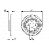 Bosch 0986479786 Santa Fe 2010-Kia Sorento 2009- 517122P700 Ön Fren Disk Aynası
