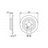 Bosch 0986479A08 28 mm 1.8.4 mm Yüksek Karbon Alaşımlı 34216784389 Arka Fren Diski