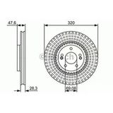 Bosch 0986479A21 0 Ceed 12 Optima 12 İx35 12 I40 12 320X28x5dlxhvlı 51712D7100 Ön Fren Diski