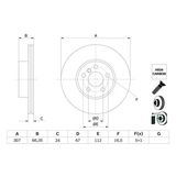 Bosch 0986479H33 BMW G20 G21 17> Ön Fren Diski