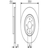 BOSCH 0986479S01 On Fren Aynasi (Diski) Bravo I II Croma Doblo Idea Linea Marea Stilo Alfa 155 1.2 / 1.3 / 1.4 / 1.6 / 1.8 / 1.9 / 2.0 (284Mm) 46455892 60801751 (WA194189B) (2 Adet Fiyatidir)