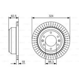 Bosch 0986479U29 0 Fren Disk Arka Havalı Hyundai Stare X H1 08-13 324X6 584114H300