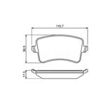 Bosch 0986494254 Vag A4 08-15 A5 07 Q5 10-17 Q5 09-12 Arka Fren Balatası
