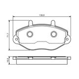 Bosch 0986495112 Ford Transit T15 93>00 Ön Fren Balatası