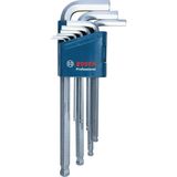 Bosch 1.600.A01.TH5 Alyan Anahtarı Seti Hex 9 Parça 1.5-10mm S2 Sertleştirilmiş Çelik Uzun Ömürlü Tasarım