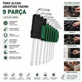 Bosch 1 600 A02 Z9c 9 Parça Uzun Yıldız Alyan Anahtar Takımı - Krom- 6'Li Paket