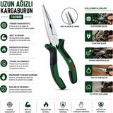 Bosch-1 600 A03 2VC Kargaburnu Uzun Ağızlı 180MM 60 ± Kesme Sertlik 7" Kargaburun - 6'li Paket