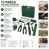 Bosch 1 600 A03 9Hz Hırdavat Set 73 Parça - Pense, Çekiç, Tornavida, Bits Uç Ve Alyan Takımı