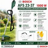 Bosch 1000 W Elektrikli Misinalı Çim Biçme Makinesi + Iş Eldiveni ve Iş Gözlüğü Hediye