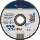 Bosch - 115*1, 0 mm Çoklu Malzemelerde Kullanım İçin Düz Kesme Diski (Taş) | Paslanmaz çelik, demir olmayan metaller için, Ø 115 mm, profesyonel aksesuar küçük açılı taşlama makinesi