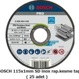 Bosch 115X1mm Sd İnox Rap.kesme Taşı ( 25 Adet)