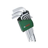 Bosch 1,5 - 10mm Top Başlı Uzun Alyan Takımı 9 Parça 1600A02BX9