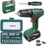 Bosch 18V 40 Akülü Vidalama Seti, 46 Parça Cırcır ve Tornavida Ucu - Seçenek 1