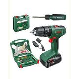 Bosch 18v-40 Akülü Vidalama (tek) Batarya 2 Ah, X-line 50 Parça Uç Seti Ve Tornavida