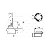 BOSCH 1987302082 Ampul H9 12V 65W