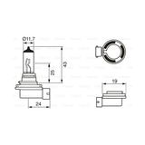 Bosch 1987302481 Far Ampulu H11 24V 70W Trucklight PGJ19-1