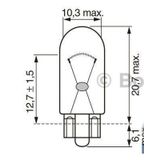 BOSCH 1987302821 (1987302205) AMPUL (ECO) 12V W16W STOP DİPSİZ W2.1x9.5d (OSRAMH 921) ( 10 adet )