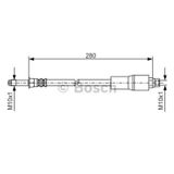 BOSCH 1987476173 FREN HORTUMU; ARKA. 280.00 MM