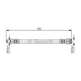Bosch 1987476629 Arka Fren Hortumu 160MM Boxer 2.0-2.2-2.8 Hdı 46786435