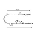 Bosch 1987477951 El Fren Telı Arka Sag P107 C1 Aygo 1,0 / 1,4hdı Boy:1478 / 1235 05
