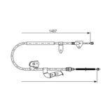 Bosch 1987477952 El Fren Telı Arka Sol P107 C1 1,0 / 1,4hdı Boy:1487 / 1243 05