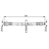 BOSCH 1987481019 Fren Hortumu Arka. 385.00 Mm