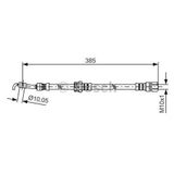 Bosch 1987481385 Fren Hortumu Sol Arka 385MM 96404803