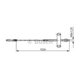 Bosch 1987482195 El Fren Telı On Sag / Sol Transıt V184 2,4tdcı 00 06 A,ceker Uzun Sase Uzunluk: 1534mm