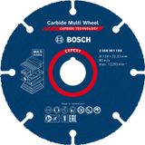 Bosch 1x EXPERT Carbide Multi Wheel Kesici Diskler (Sert ahşap, Çivili ahşap, Plastik, Alçıpan panel, Ø 125 mm, Aksesuar Küçük Avuç Taşlama Makinesi)