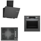 Bosch 251 HBF514BH1T - POP7C9O12O - DWK66PJ70T Gri 3'lü Ankastre Set
