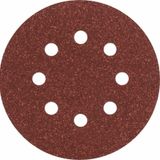 Bosch 2609256A24 Eksantirik 5'li 125 mm 80 Kum 8 Delik Zımpara Kağıdı