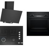 Bosch 270 HBF514BB1T - POP7C6O12O - DWK64PJ60T Siyah 3'lü Ankastre Set