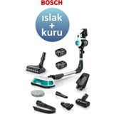 Bosch 2'si 1 Arada Islak ve Kuru Temizlik, Çift Batarya Hepa Filtre-10 Yıl Motor Garantisi - Beyaz