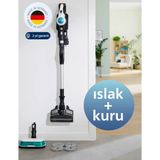 Bosch 2'si 1 Arada Islak ve Kuru Temizlik, Çift Batarya Hepa Filtre-Unlimited 7 Prohygienic Aqua +mini hav-yün toplayıcı - Beyaz