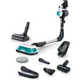 Bosch 2'si 1 Arada Süpürme ve Silme, Unlimited 7 Prohygienic Şarjlı Süpürge Aqua Beyaz - Çok Renkli