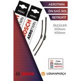 Bosch 3397008537+3397008532 550 mm + 450 mm Muz Tipi Aerotwin Retrofit Ön Silecek Seti