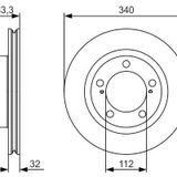 Bosch 340/32 29 mm Hava Kanallı Ön Fren Diski
