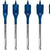 Bosch 6 x Expert Self Cut Speed yassı freze matkap seti (yumuşak ahşap, sunta, çap 13 – 25 mm, profesyonel aksesuar, matkap/tornavida için)