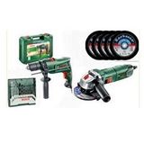 Bosch 600 W Darbeli Matkap Vidalama 700 W Avuç Taşlama 15 Parça Uç Ve 5 Parça Kesme Taşı Hediye